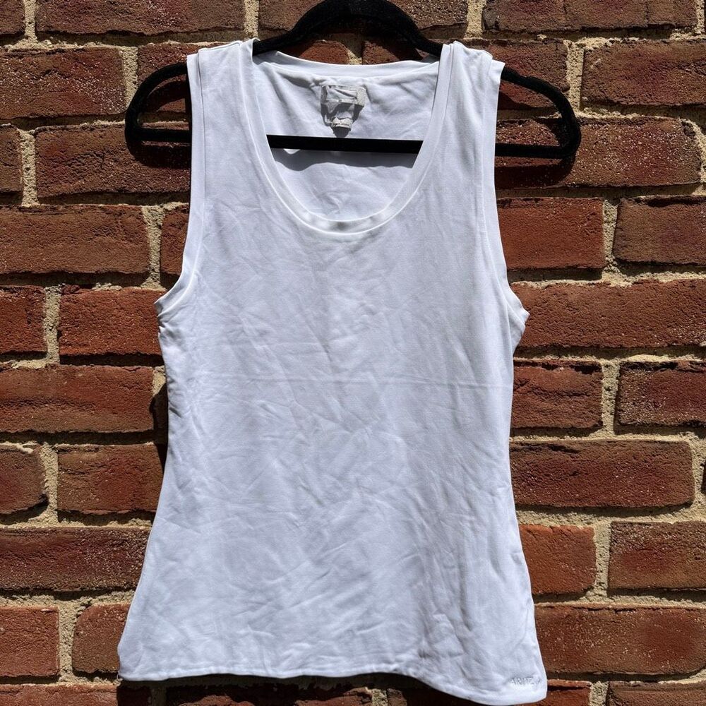 Aritzia Contour Busy Tank Scoopneck Double Layer Smoothing white L NWOT